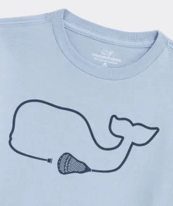 Tees<Vineyard Vines Boys' Football Whale Short-Sleeve Tee Grey Heather
