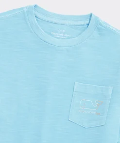 Tees<Vineyard Vines Boys' Front Whale Short-Sleeve Harbor Performance Tee Tide Blue