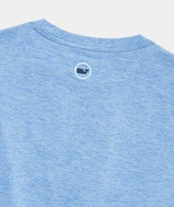 Tees<Vineyard Vines Boys' Front Whale Short-Sleeve Harbor Performance Tee Grey Heather