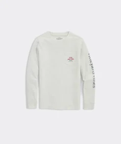 Tees<Vineyard Vines Boys' Fryday Feeling Long-Sleeve Pocket Tee Grey Heather