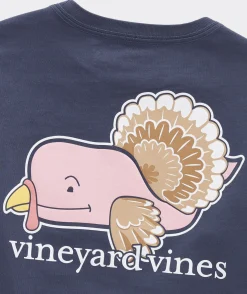 Tees<Vineyard Vines Boys' Glow-In-The-Dark Holiday Lights Whale Long-Sleeve Tee Medium Gray Heather