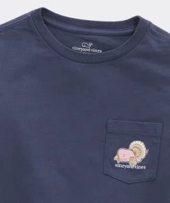 Tees<Vineyard Vines Boys' Glow-In-The-Dark Holiday Lights Whale Long-Sleeve Tee Medium Gray Heather