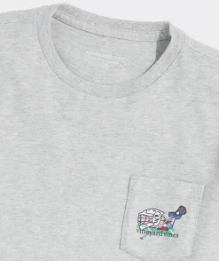 Tees<Vineyard Vines Boys' Good Lad Short-Sleeve Pocket Tee White Cap