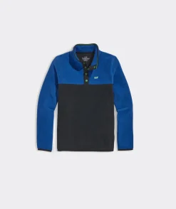 Sweatshirts & Sweatpants<Vineyard Vines Boys' Harbor Fleece Quarter-Snap Fairisle- Naut Navy