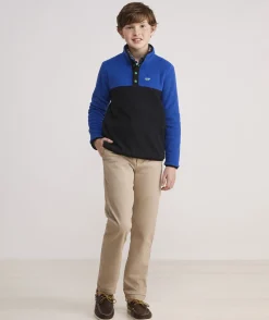 Sweatshirts & Sweatpants<Vineyard Vines Boys' Harbor Fleece Quarter-Snap Fairisle- Naut Navy