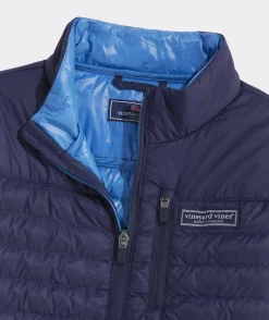 Jackets, Blazers & Vests<Vineyard Vines Boys' Harbor Fleece Vest Tide Blue