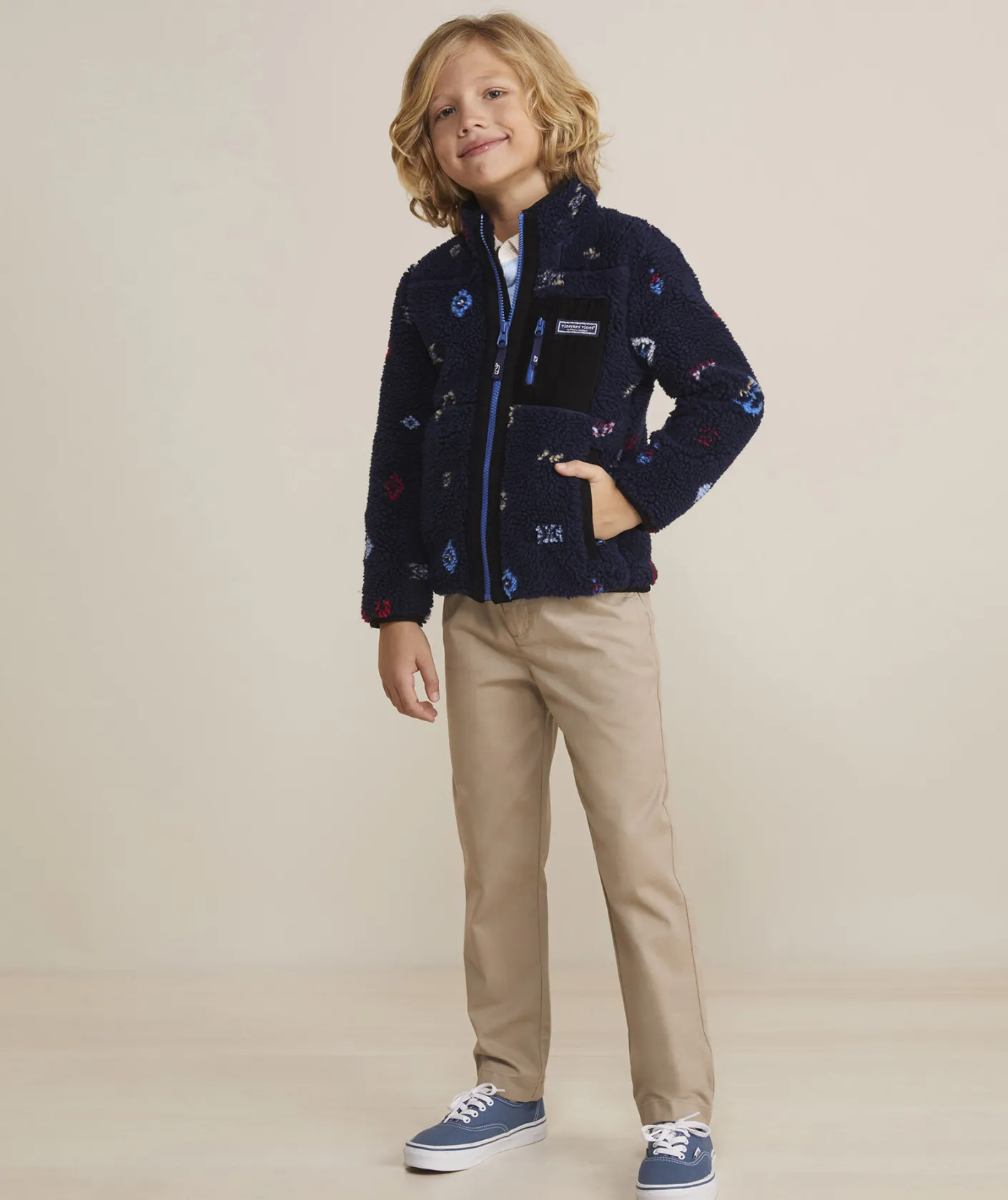 Jackets, Blazers & Vests<Vineyard Vines Boys' Harbor Fleece Vest Cypress