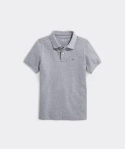 Polos<Vineyard Vines Boys' Heritage Pique Polo Mint Sprig