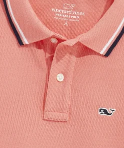 Polos<Vineyard Vines Boys' Heritage Pique Polo Ultimate Gray