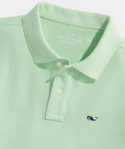 Polos<Vineyard Vines Boys' Heritage Pique Polo Wild Lime