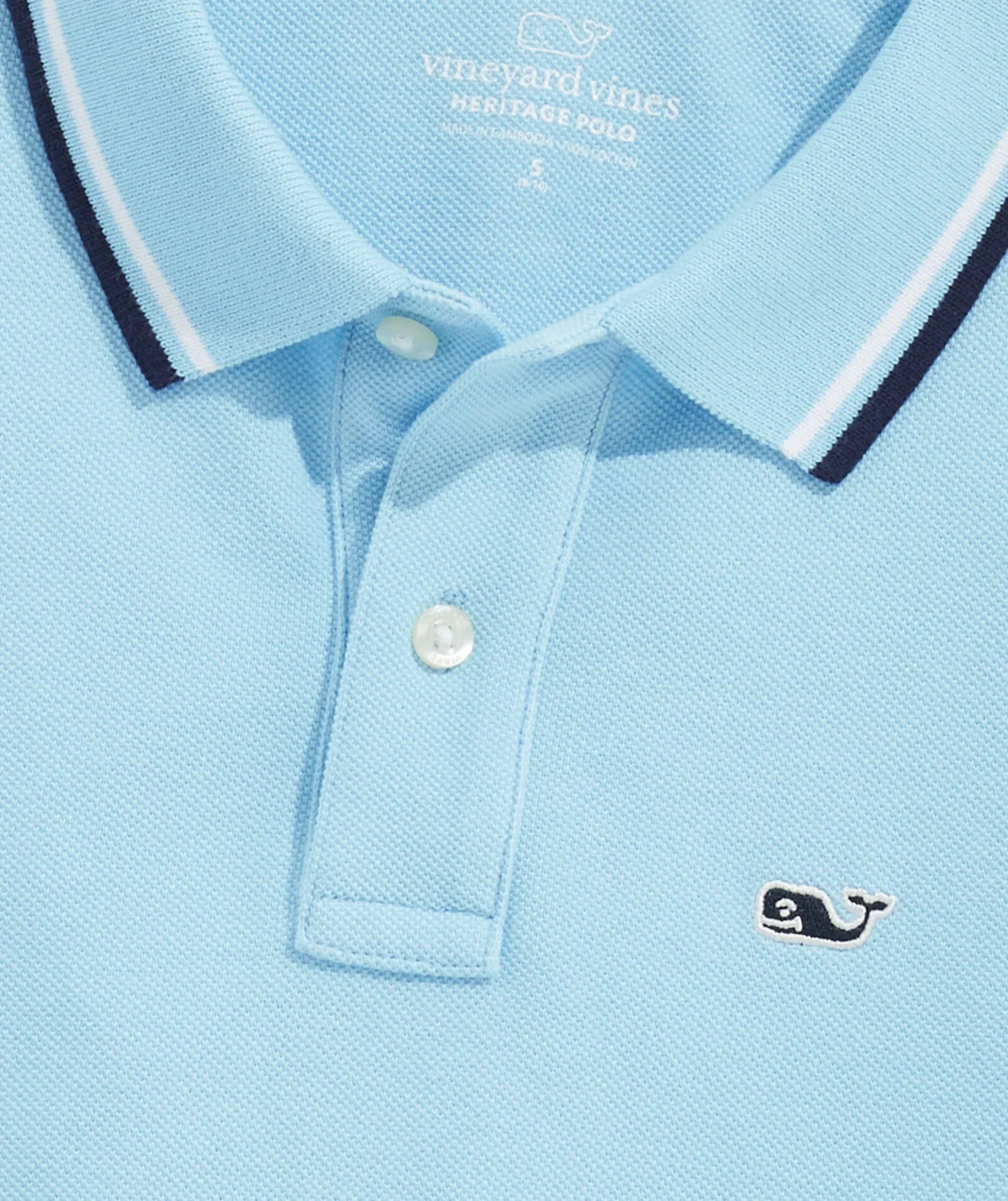 Polos<Vineyard Vines Boys' Heritage Tipped Pique Polo Splish Splash