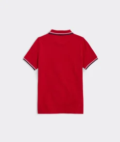 Polos<Vineyard Vines Boys' Heritage Tipped Pique Polo Jake Blue