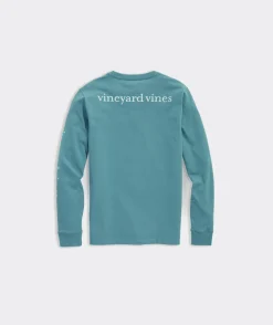 Tees<Vineyard Vines Boys' Hockey Stick Whale Long-Sleeve Tee Wild Lime