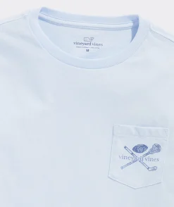 Tees<Vineyard Vines Boys' Lacrosse Whale Outline Long-Sleeve Pocket Tee Antigua Green