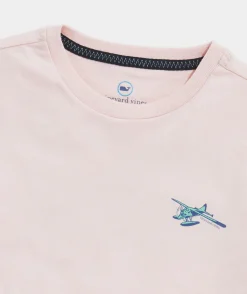 Tees<Vineyard Vines Boys' Lacrosse Whale Short-Sleeve Tee Jake Blue