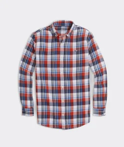 Button-Down Shirts<Vineyard Vines Boys' Lightweight On-The-Go Gingham Shirt Ging Tequila Sunrise
