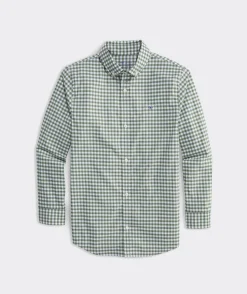 Button-Down Shirts<Vineyard Vines Boys' On-The-Go brrrº Gingham Shirt Wild Lime