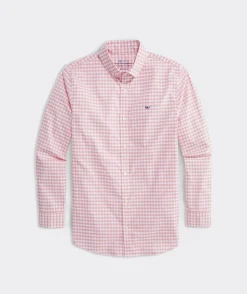 Button-Down Shirts<Vineyard Vines Boys' On-The-Go brrrº Gingham Shirt Cypress