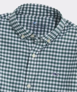 Button-Down Shirts<Vineyard Vines Boys' On-The-Go brrrº Gingham Shirt Mint Sprig