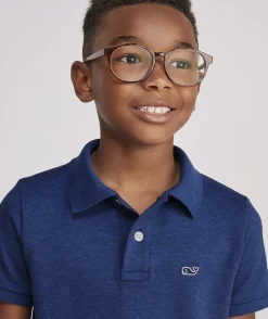 Button-Down Shirts For Boys<Vineyard Vines Boys' On-The-Go brrrº Solid Shirt Brrr Solids - White Cap