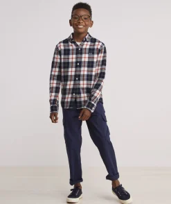Button-Down Shirts<Vineyard Vines Boys' On-The-Go brrrº Tattersall Shirt Maritime-Blue