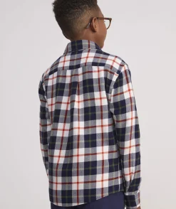 Button-Down Shirts<Vineyard Vines Boys' On-The-Go brrrº Tattersall Shirt Maritime-Blue