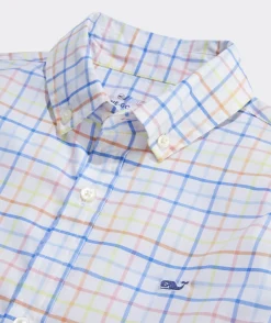 Button-Down Shirts<Vineyard Vines Boys' On-The-Go brrr° Tattersall Shirt Boys Jake Blue