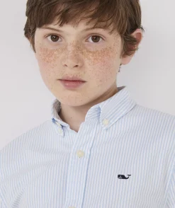 Button-Down Shirts<Vineyard Vines Boys' On-The-Go Nylon Plaid Shirt Splish Splash
