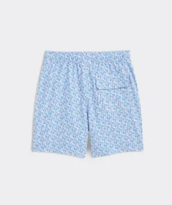 Swim & Rashguards<Vineyard Vines Boys' Printed Chappy Trunks Fsh oo Wtr-AntigGrn