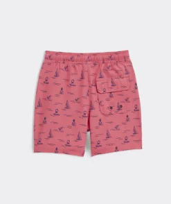 Swim & Rashguards<Vineyard Vines Boys' Printed Chappy Trunks Sea Life Navy