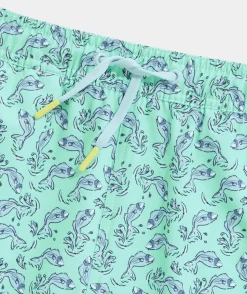 Swim & Rashguards<Vineyard Vines Boys' Printed Chappy Trunks Gulf Flrl Chpy Navy