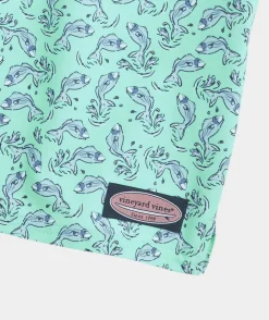 Swim & Rashguards<Vineyard Vines Boys' Printed Chappy Trunks Gulf Flrl Chpy Navy