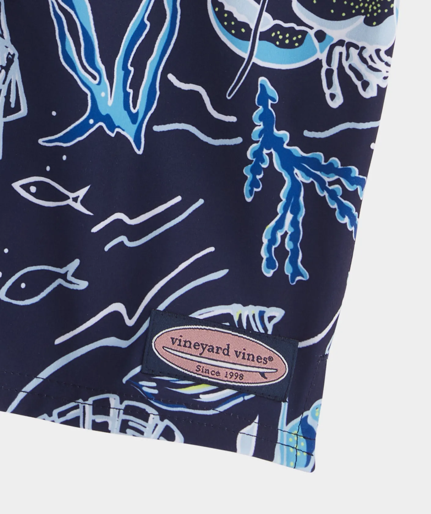Swim & Rashguards<Vineyard Vines Boys' Printed Chappy Trunks Whale Naut Navy
