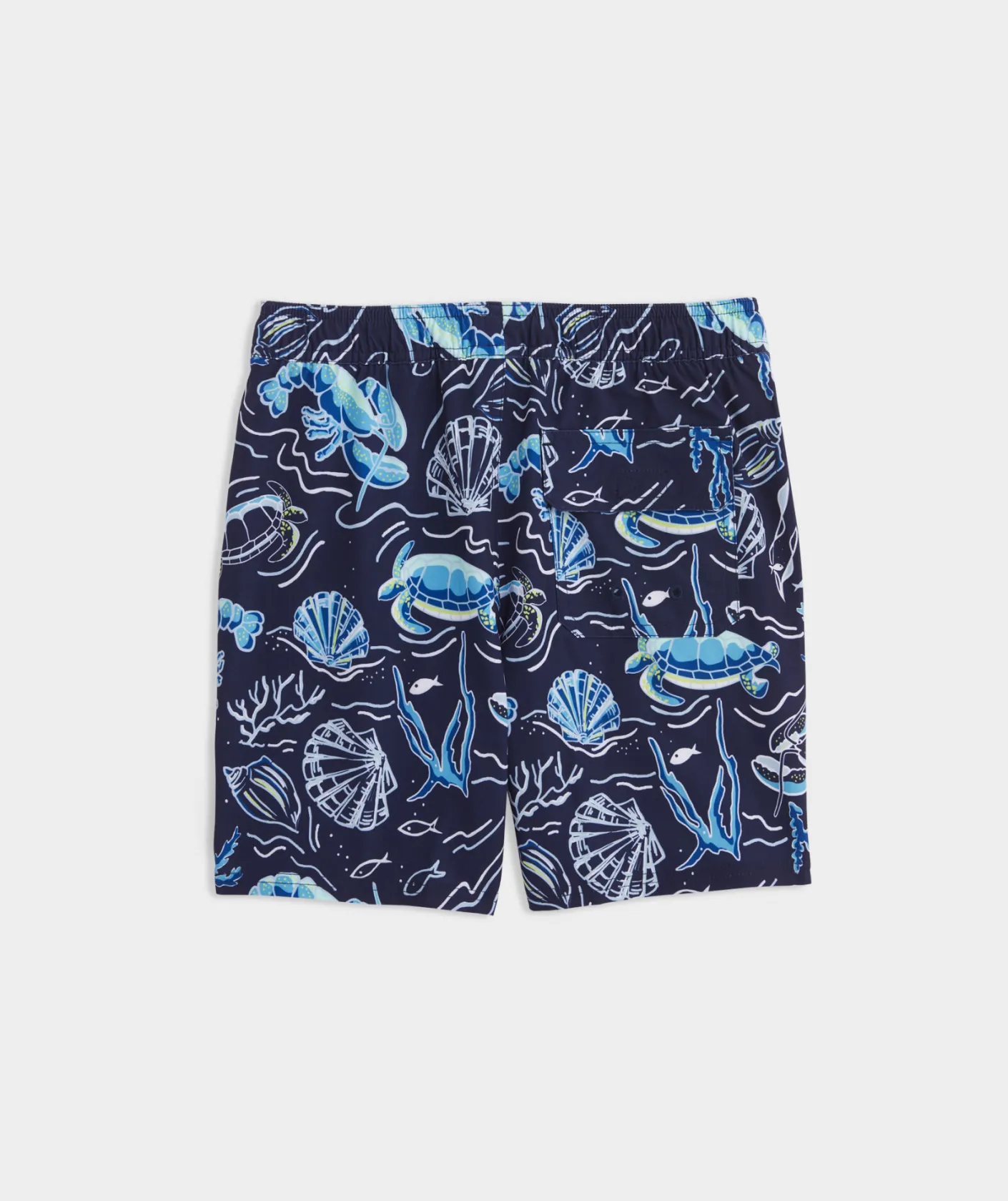 Swim & Rashguards<Vineyard Vines Boys' Printed Chappy Trunks Whale Naut Navy