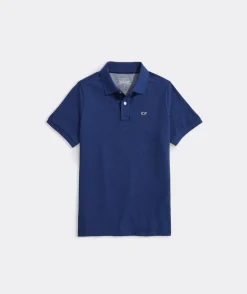 Polos<Vineyard Vines Boys' Rugby Shirt Aqua Ocean