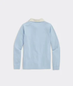 Polos<Vineyard Vines Boys' Rugby Shirt Naut Navy/Marit Blue