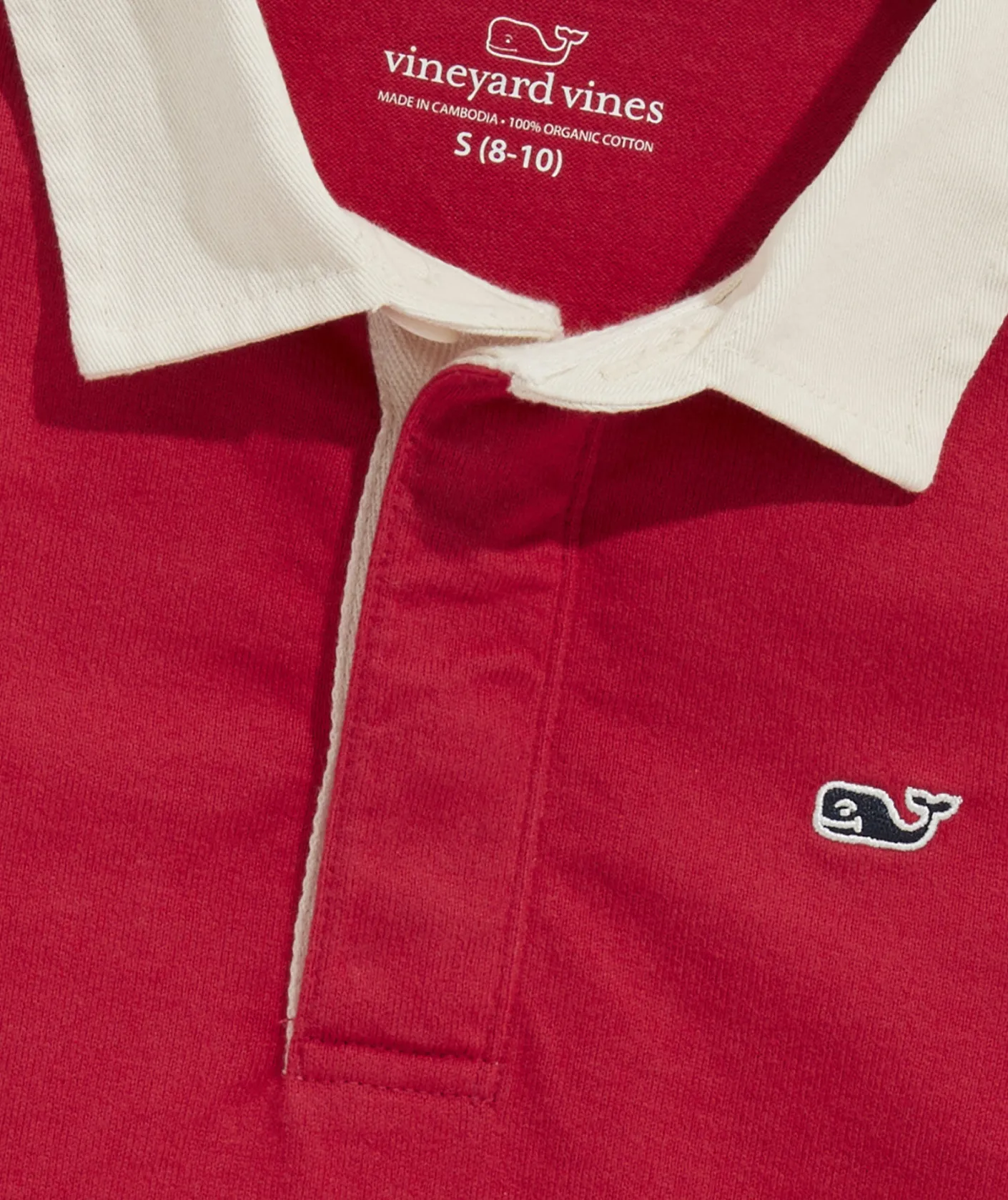 Polos<Vineyard Vines Boys' Rugby Shirt Strawberry Cream
