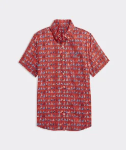 Button-Down Shirts<Vineyard Vines Boys' Stretch Flannel Check Shirt Chk Sailors Red