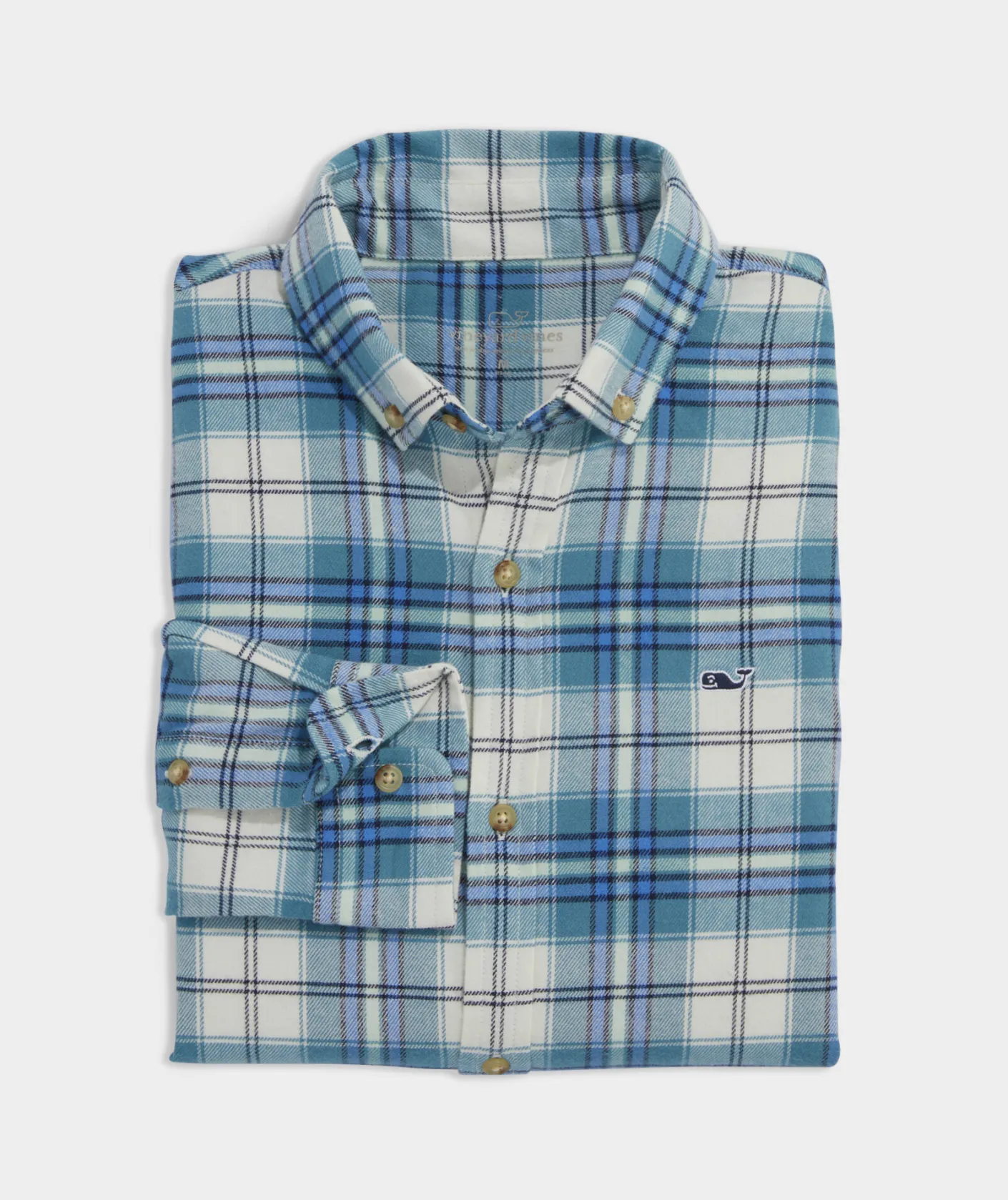 Button-Down Shirts<Vineyard Vines Boys' Stretch Flannel Check Shirt Larkspur