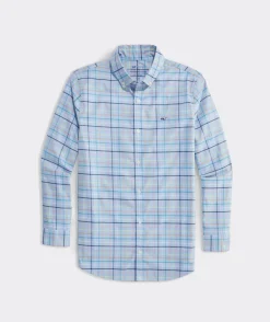 Button-Down Shirts<Vineyard Vines Boys' Stretch Flannel Plaid Shirt Larkspur