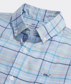 Button-Down Shirts<Vineyard Vines Boys' Stretch Flannel Plaid Shirt Larkspur
