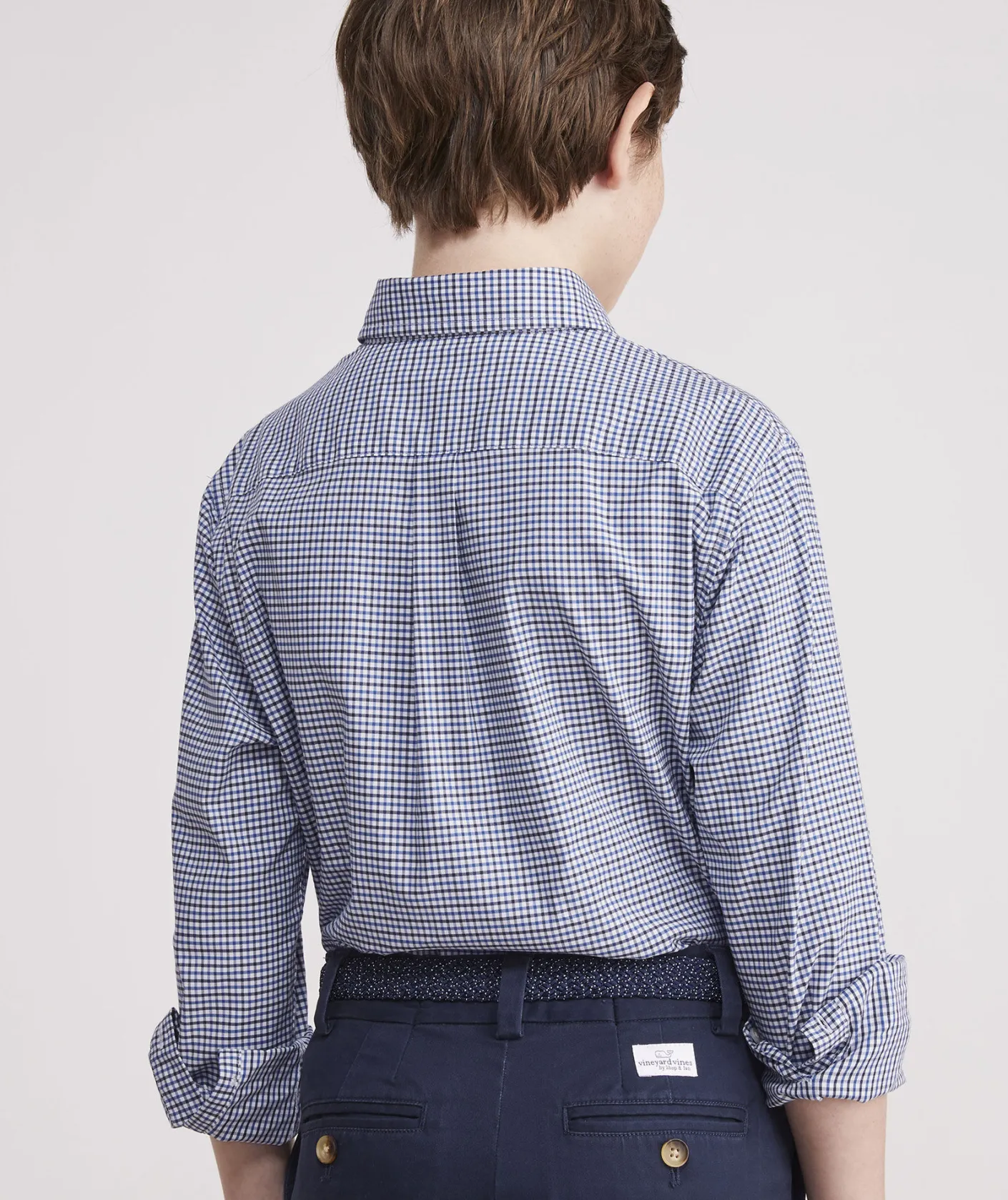 Button-Down Shirts<Vineyard Vines Boys' Stretch Flannel Plaid Shirt Pld Turf Green