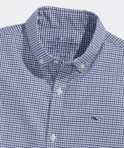 Button-Down Shirts<Vineyard Vines Boys' Stretch Flannel Plaid Shirt Pld Turf Green