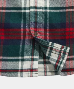 Button-Down Shirts<Vineyard Vines Boys' Stretch Flannel Tartan Shirt Red Velvet 2