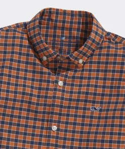 Button-Down Shirts<Vineyard Vines Boys' Stretch Flannel Tartan Shirt Charleston Green