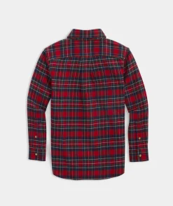 Button-Down Shirts<Vineyard Vines Boys' Stretch Poplin Check Shirt Chk Cocktail Sauce