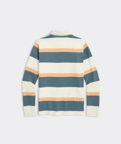 Polos<Vineyard Vines Boys' Stripe Rugby Shirt Nautical Navy