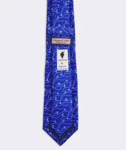 Ties & Bow Ties<Vineyard Vines Boys' Vineyard Whale Printed Tie Navy