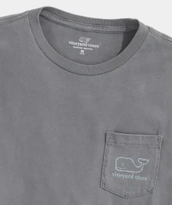 Tees<Vineyard Vines Boys' Vintage Whale Garment-Dyed Long-Sleeve Pocket Tee Mist Green