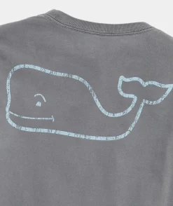 Tees<Vineyard Vines Boys' Vintage Whale Garment-Dyed Long-Sleeve Pocket Tee Mist Green